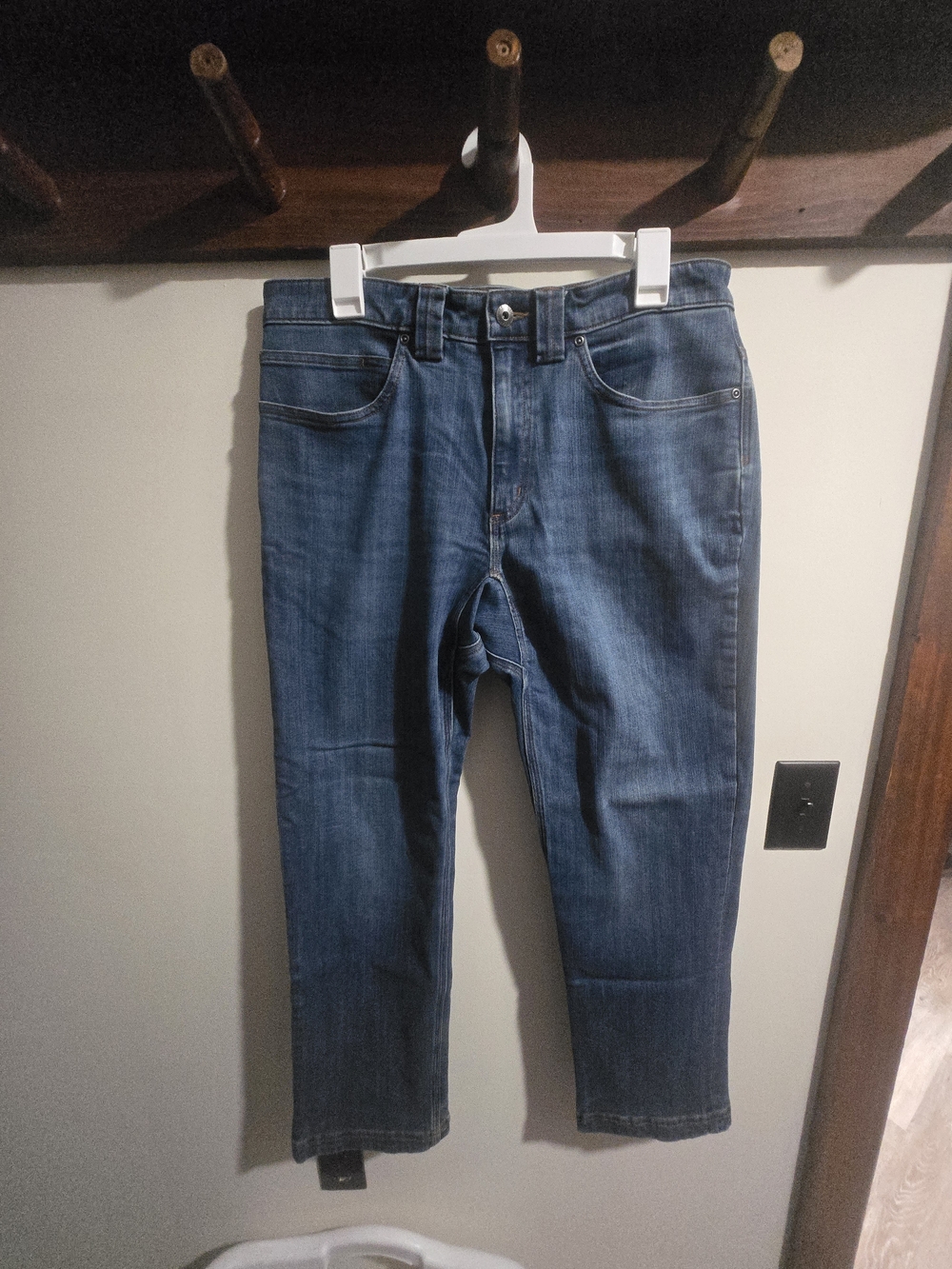 Duluth Trading Co. Men's 32x30 BALROOM DOUBLE FLEX Dark Blue Standard Fit Jeans